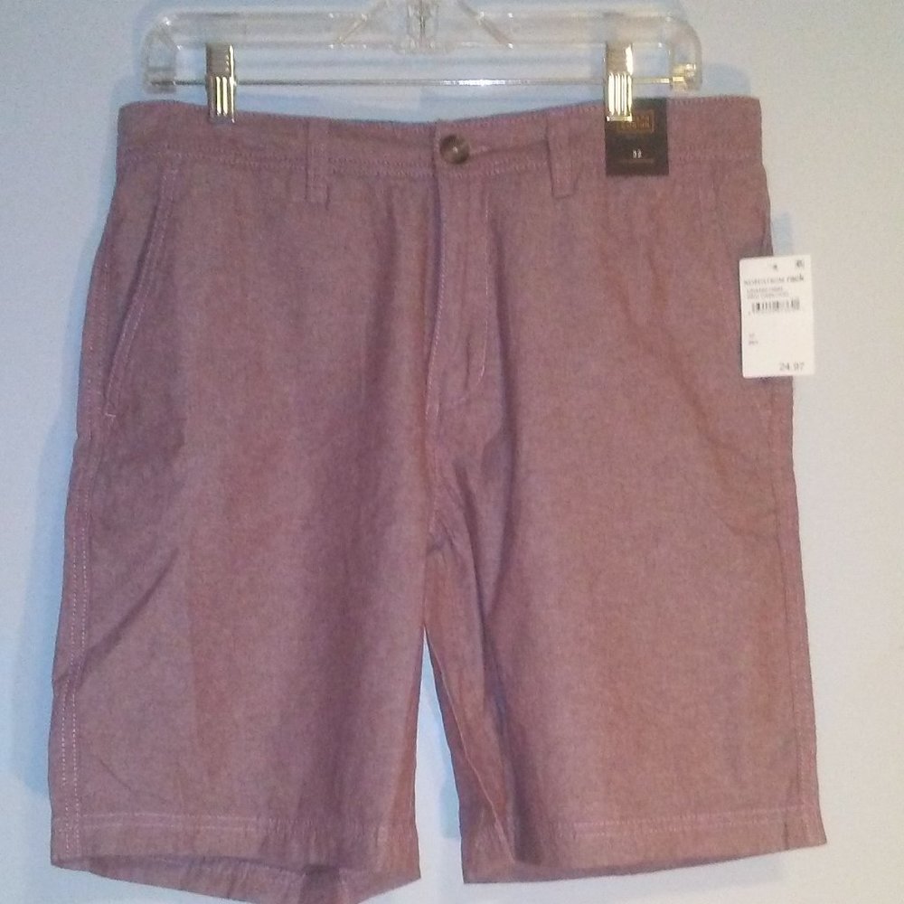 NEW NORDSTORM RACK Flat Front Red Shorts - Size 32 Slim Fit